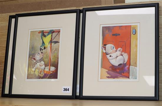 A set of four colour Bonzo prints, 19 x 14cm